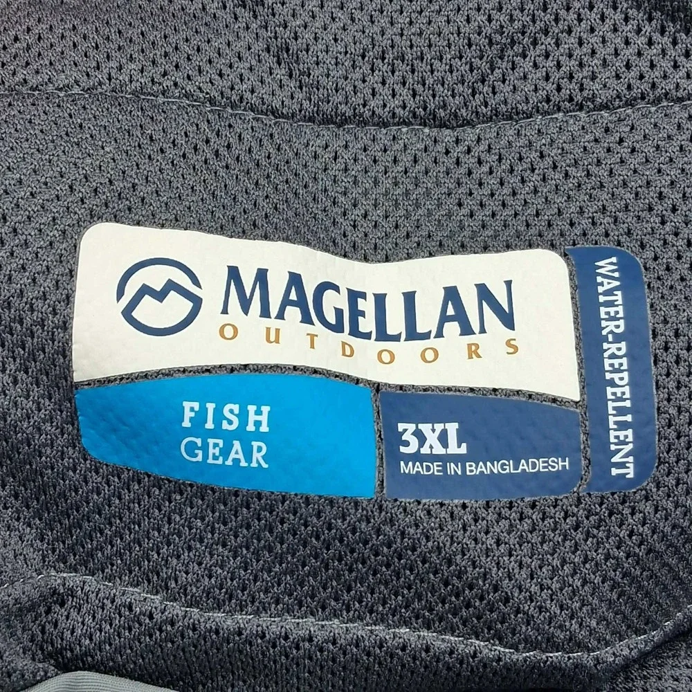 Magellan Outdoors Fish Gear Mens 3XL‎ Gray Cargo Shorts Water Repellent Nylon